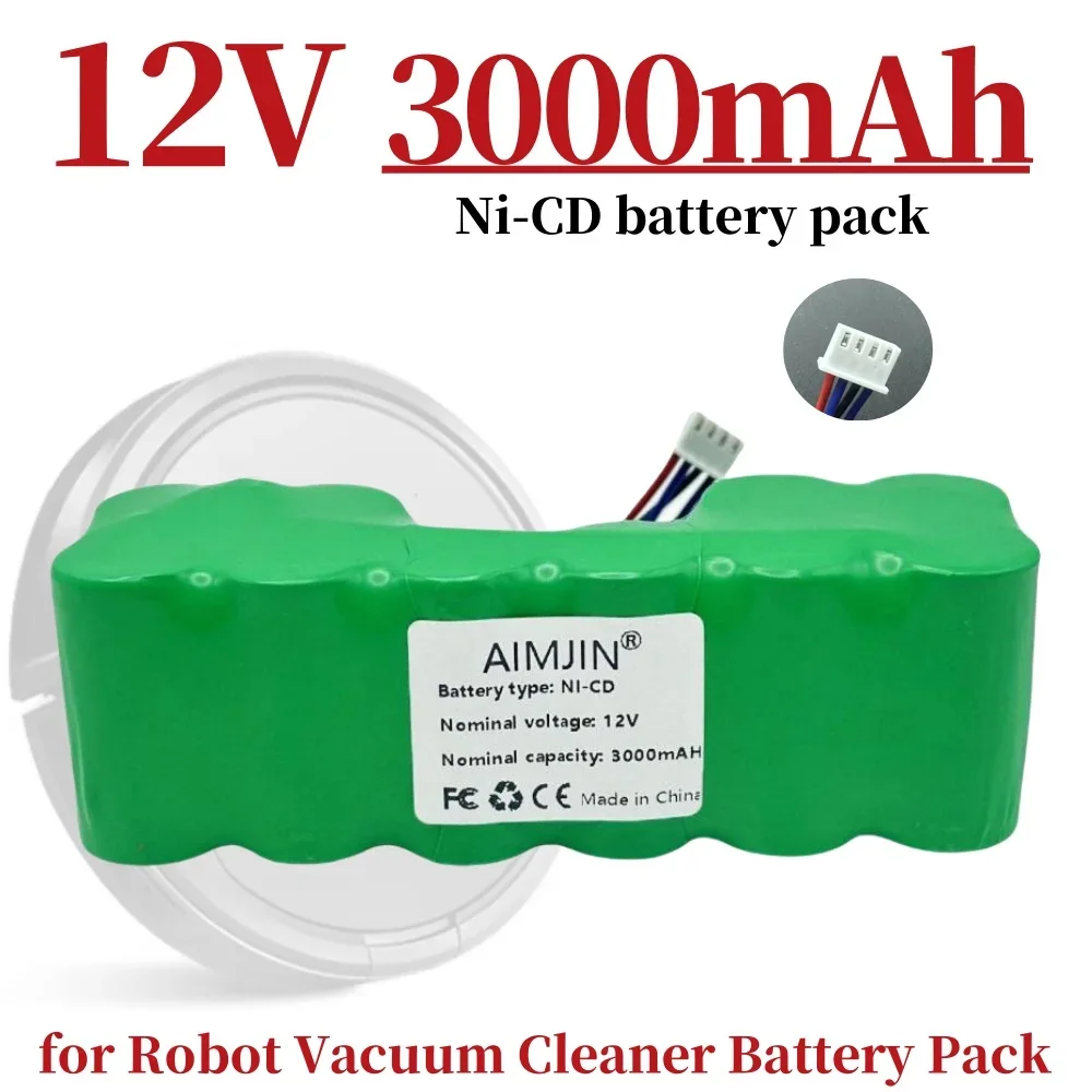 12V 3000mAh Ni-CD Battery Pack for Ecovacs Deebot DE5G DE55 902 901 610 RoboticVacuum Cleaner Battery Parts Accessories
12V 3000mAh Ni-CD Battery Pack for Ecovacs Deebot DE5G DE55 902 901 610 RoboticVacuum Cleaner Battery Parts Accessories
