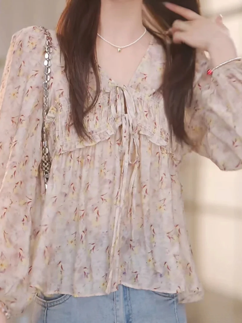 Romantic Print Long Sleeve Shirt Women's plus Size Fashion Slimming Design Spring 2026 High Waist Korean Style Commute Shirt
Romantic Print Long Sleeve Shirt Women's plus Size Fashion Slimming Design Spring 2026 High Waist Korean Style Commute Shirt