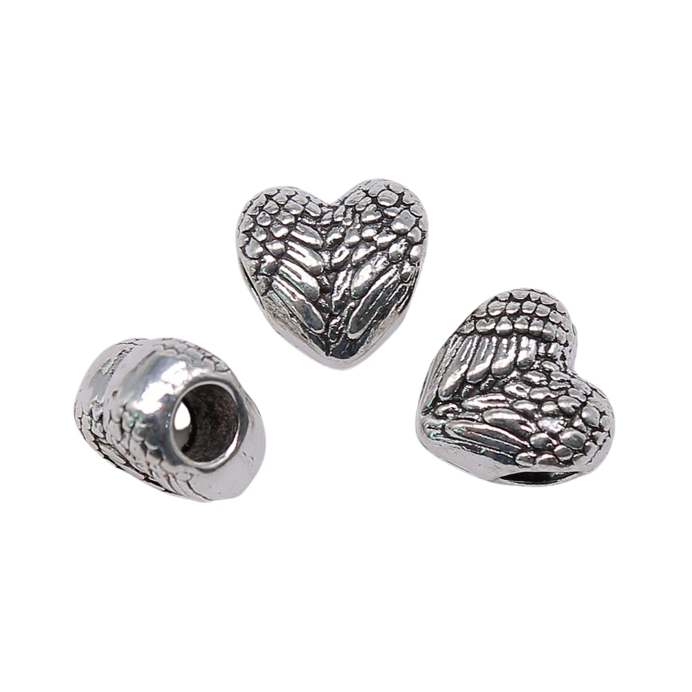 Wholesale 100pcs/bag Beads Heart Angel Wings 4.5mm Big Hole Charms European Pendant Fit For Bracelet DIY Antique Silver Color
Wholesale 100pcs/bag Beads Heart Angel Wings 4.5mm Big Hole Charms European Pendant Fit For Bracelet DIY Antique Silver Color