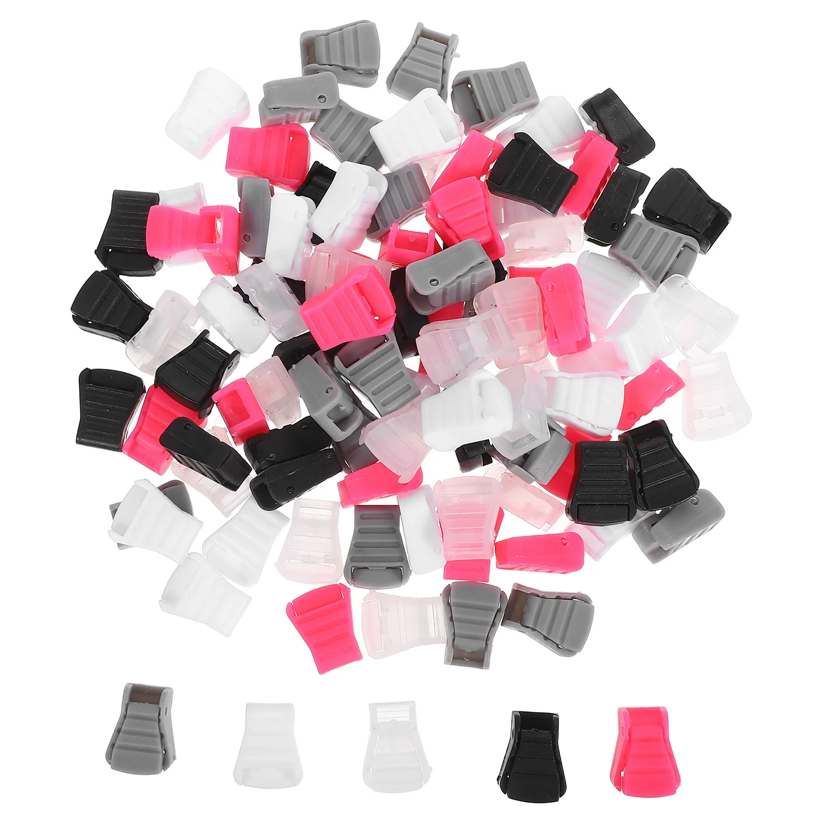 100Pcs Cord Lock Clips Sturdy Nylon Buckle for Zipper Pull Tabs Shoelace Ends Toggles Stoppers Mountaineering Strap Fixing DIY
100Pcs Cord Lock Clips Sturdy Nylon Buckle for Zipper Pull Tabs Shoelace Ends Toggles Stoppers Mountaineering Strap Fixing DIY