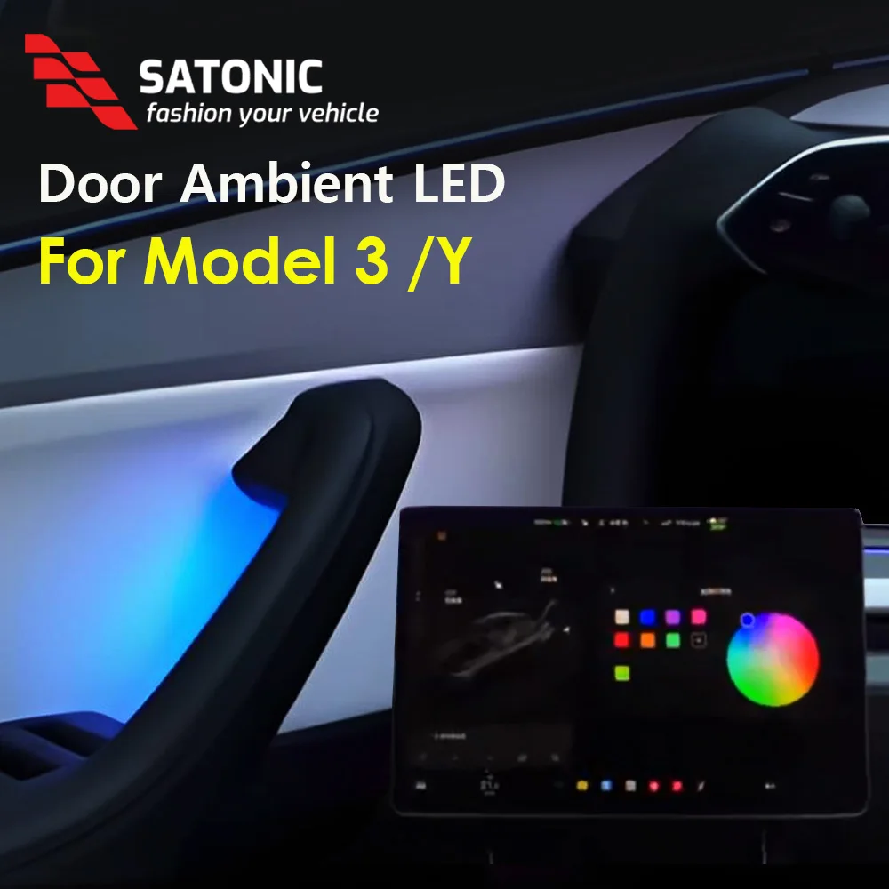 SATONIC Auto Door Handbar Ambient LED Light for Model 3 Y Highland Juniper
SATONIC Auto Door Handbar Ambient LED Light for Model 3 Y Highland Juniper