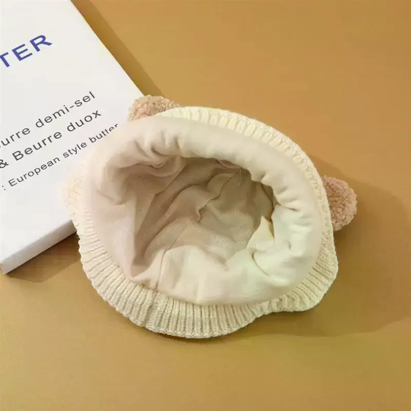 Защитная шапка с милым медведем для ушей, детские зимние уличные утолщенные теплые детские шерстяные вязаные шапки
Защитная шапка с милым медведем для ушей, детские зимние уличные утолщенные теплые детские шерстяные вязаные шапки