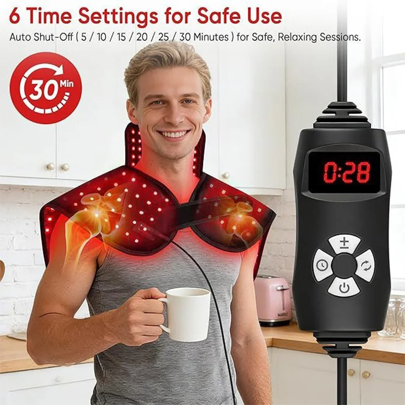 288LEDs Red Light Therapy Pad for Back Waist Shoulder&Joints Alleviate Discomfort 660nm&850nm Near Infrared Light Therapy Belt
288LEDs Red Light Therapy Pad for Back Waist Shoulder&Joints Alleviate Discomfort 660nm&850nm Near Infrared Light Therapy Belt
