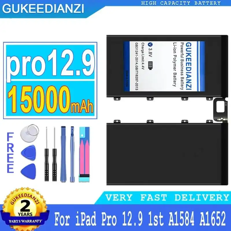 15000mAh Reliable Power For Apple iPad Pro 12.9 A1584 A1652 A1577 Environmentally Friendly Tablet Battery pro12.9 1st
15000mAh Reliable Power For Apple iPad Pro 12.9 A1584 A1652 A1577 Environmentally Friendly Tablet Battery pro12.9 1st