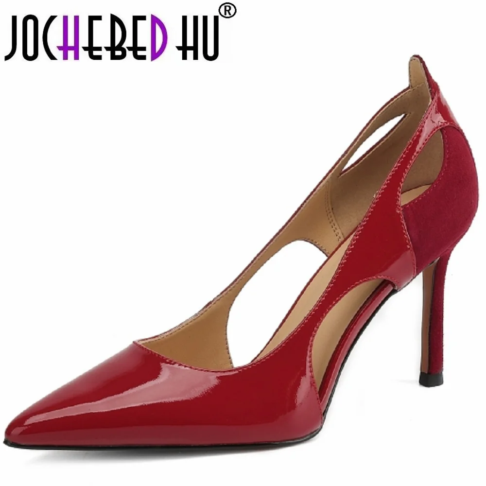 【JOCHEBED HU】Handmade Brand Genuine Leather hollow out High Heels Slim Heels Ultra Shallow Mouth Pointed Patent Leather Single
【JOCHEBED HU】Handmade Brand Genuine Leather hollow out High Heels Slim Heels Ultra Shallow Mouth Pointed Patent Leather Single