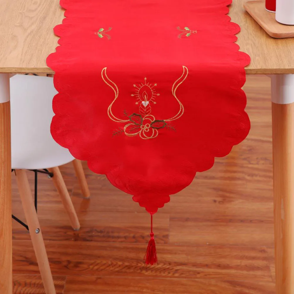 Christmas Embroidery Tablecloth Pattern Red Long Table Runner For Xmas Home Decor Table Cover Dining Buffet
Christmas Embroidery Tablecloth Pattern Red Long Table Runner For Xmas Home Decor Table Cover Dining Buffet