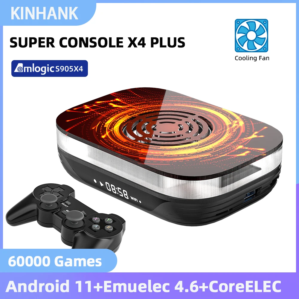 KinHank Super Console X4 Plus Retro Video Game Consoles S905X4 for ARCADE/MAME/SS/SNES/4K/8K HD TV Box Dual WiFi 60000+ games
KinHank Super Console X4 Plus Retro Video Game Consoles S905X4 for ARCADE/MAME/SS/SNES/4K/8K HD TV Box Dual WiFi 60000+ games