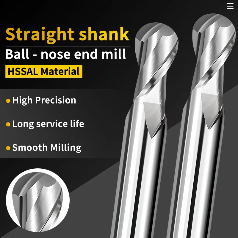 GULING 1PCS HSS Ball Nose End Mill Aluminum R0.5 R0.75 R1 R1.5 R2-R12.5 CNC Machining Cutter Radius Tool High Quality
GULING 1PCS HSS Ball Nose End Mill Aluminum R0.5 R0.75 R1 R1.5 R2-R12.5 CNC Machining Cutter Radius Tool High Quality