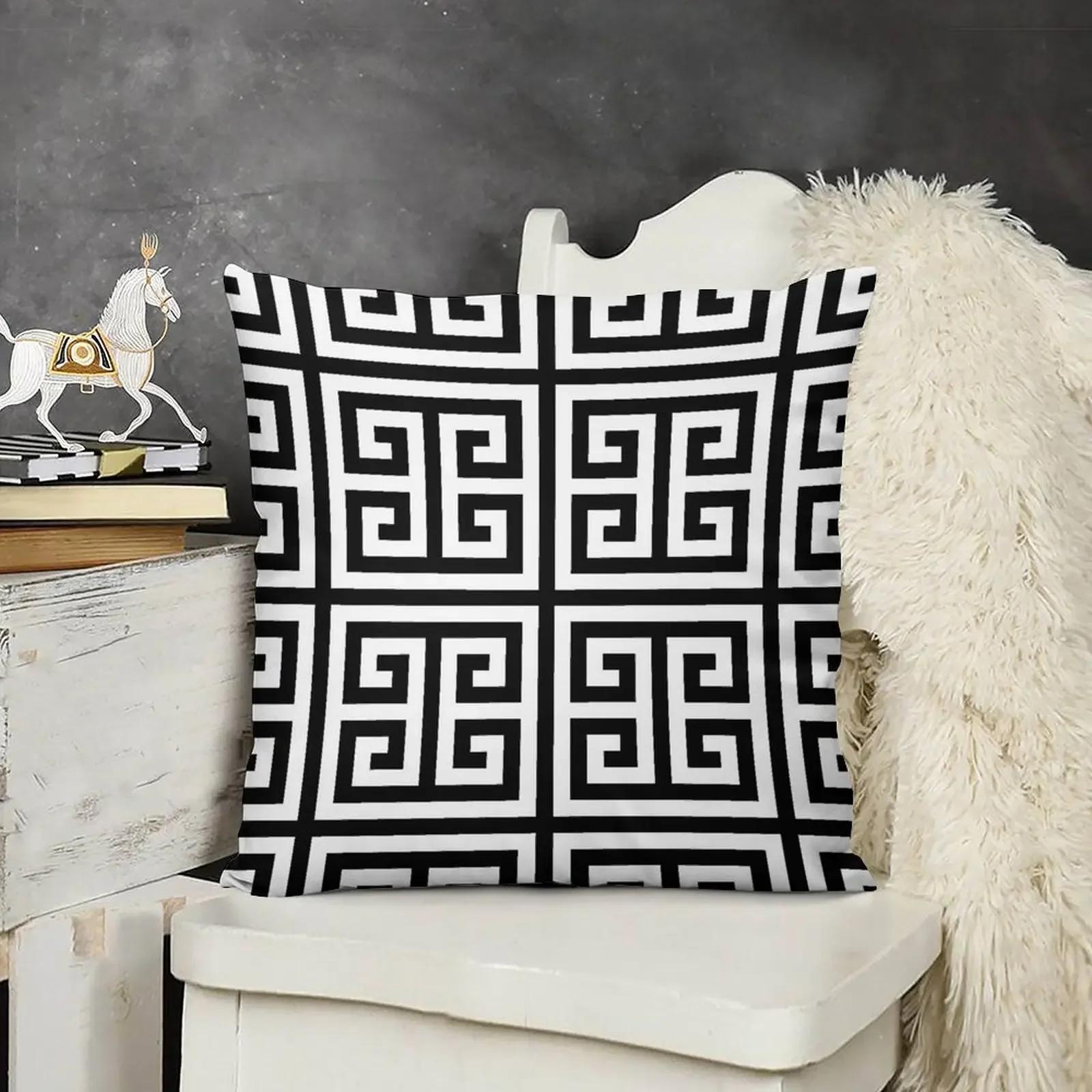 Greek Key Black And White Pattern Throw Pillow Cushion Cover Set pillows decor home Cushion Child pillow
Greek Key Black And White Pattern Throw Pillow Cushion Cover Set pillows decor home Cushion Child pillow