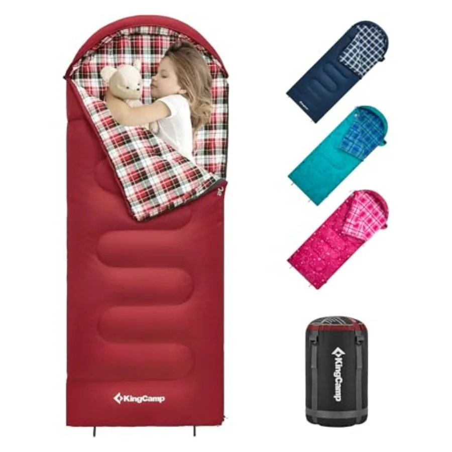 Camping sleeping bag for kids, flannel-lined, navy blue, 45F rated, lightweight waterproof compact design for cold weather use
Camping sleeping bag for kids, flannel-lined, navy blue, 45F rated, lightweight waterproof compact design for cold weather use