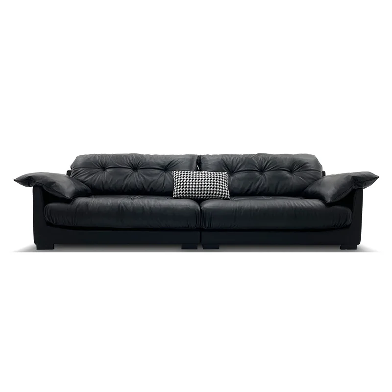 New, leather sofa, high-end, Italian minimalism, straight row retro light luxury leather sofa, black nebula
New, leather sofa, high-end, Italian minimalism, straight row retro light luxury leather sofa, black nebula