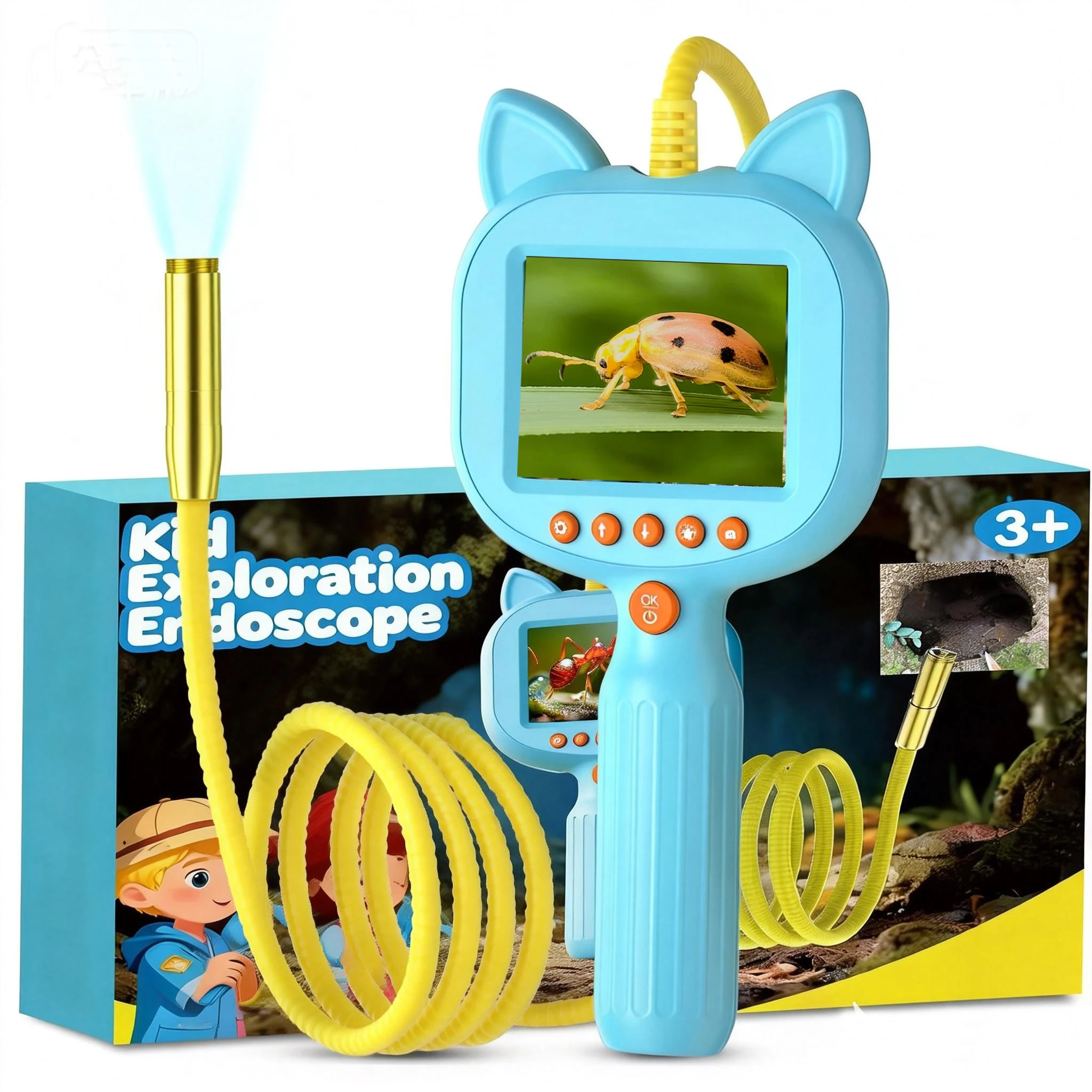 Children's exploration endoscope, 2.8-inch screen, 1920P HD camera, animal nature festival gift for boys/girls aged 3-12
Children's exploration endoscope, 2.8-inch screen, 1920P HD camera, animal nature festival gift for boys/girls aged 3-12