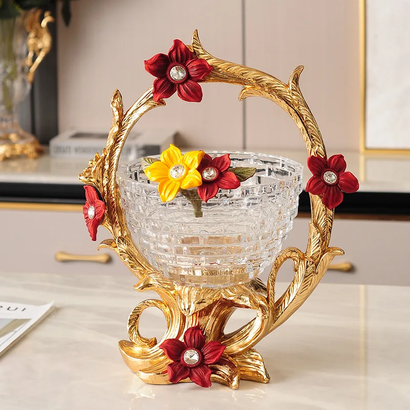 European and American high-end fruit plates, household dried fruit plates, living room coffee table ornaments, crystal flower ba
European and American high-end fruit plates, household dried fruit plates, living room coffee table ornaments, crystal flower ba