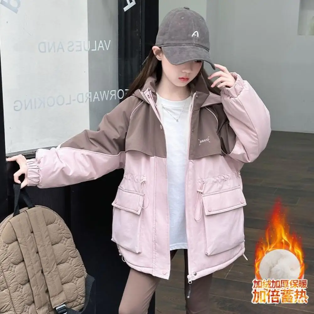 Kawaii Girl Fashion Keep Warm Hooded Parka Cotton-Padded Jacket Student Autumn and Winter Casual Thicken Tops Children Clothing
Kawaii Girl Fashion Keep Warm Hooded Parka Cotton-Padded Jacket Student Autumn and Winter Casual Thicken Tops Children Clothing