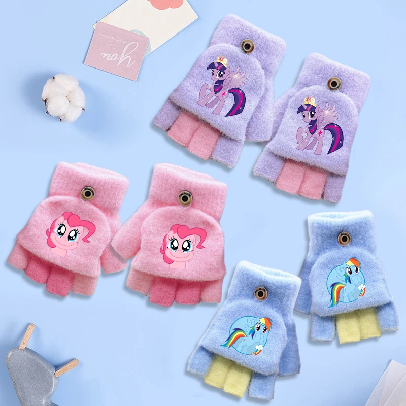 Cartoon My Littles Ponyi Winter Warm Flip Gloves Cute Cartoon Soft Thick Half Finger Outdoor Activities Typing Writing Mittens
Cartoon My Littles Ponyi Winter Warm Flip Gloves Cute Cartoon Soft Thick Half Finger Outdoor Activities Typing Writing Mittens