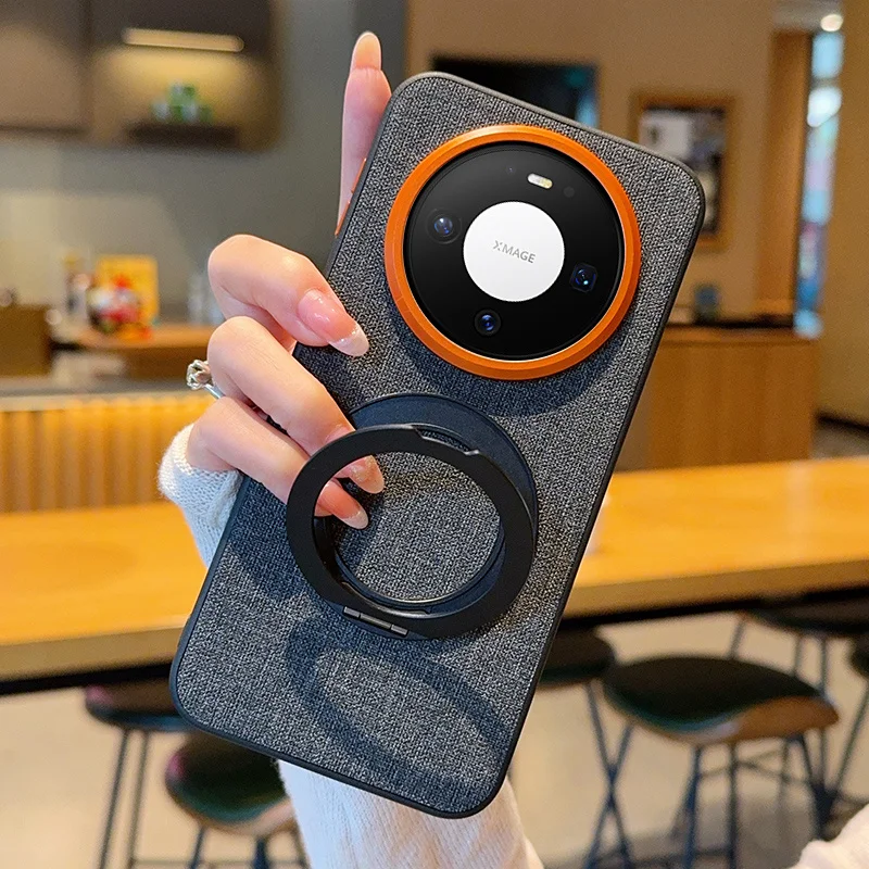 Fabric Cloth Texture Wireless Charging Magnetic Rotate Stand Phone Case For Huawei Mate 80 Pro Max Mate70Pro, Slim Matte Cover
Fabric Cloth Texture Wireless Charging Magnetic Rotate Stand Phone Case For Huawei Mate 80 Pro Max Mate70Pro, Slim Matte Cover