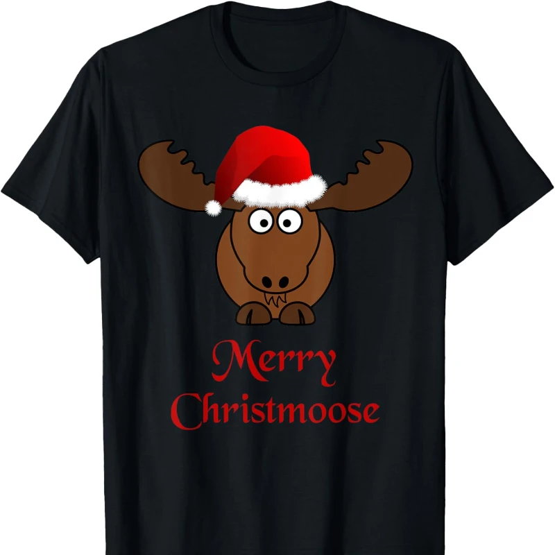 Merry Christmoose Lovely Deer PatternT-Shirt Loose Casual Style Crewneck Unisex Graphic Tshirts All-match Tops Tee Shirt Short
Merry Christmoose Lovely Deer PatternT-Shirt Loose Casual Style Crewneck Unisex Graphic Tshirts All-match Tops Tee Shirt Short