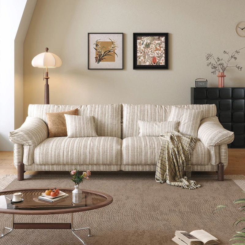 Sofa, vintage cream, cotton and linen, detachable and washable fabric, living room small apartment
Sofa, vintage cream, cotton and linen, detachable and washable fabric, living room small apartment