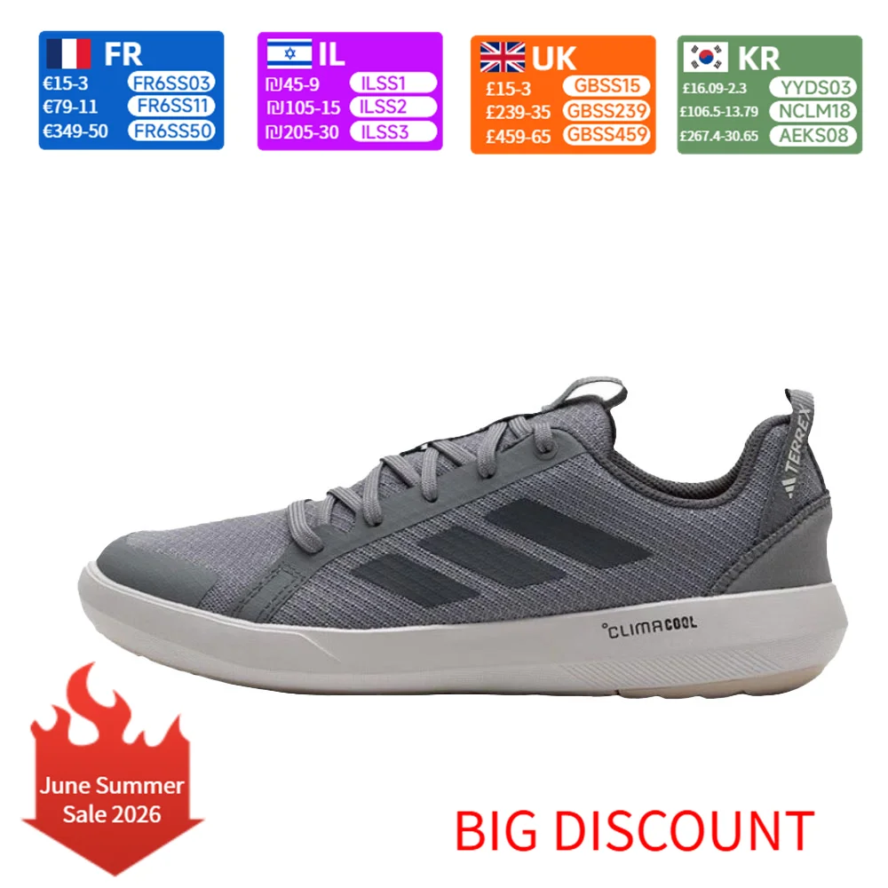 adidas Terrex Boat LACE CLIMACOOL Comfortable Durable Breathable Low-Top Hiking Shoes Unisex Gray JR1821
adidas Terrex Boat LACE CLIMACOOL Comfortable Durable Breathable Low-Top Hiking Shoes Unisex Gray JR1821