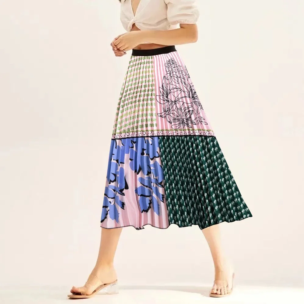 Nighpha Vintage Print Pleated Midi Long Skirt for Women Causal Elastic High Waist A-line Flared Skirt Female
Nighpha Vintage Print Pleated Midi Long Skirt for Women Causal Elastic High Waist A-line Flared Skirt Female