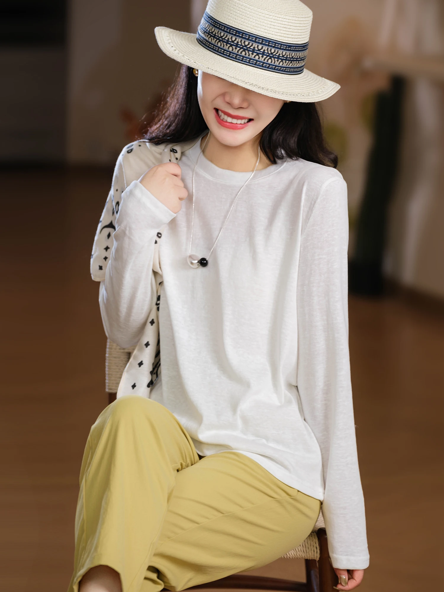 Small Ear Production High Quality Snowflake Cotton Customized 62% Lyocell 6% Linen Irregular One Button Long Sleeve Women's T...
Small Ear Production High Quality Snowflake Cotton Customized 62% Lyocell 6% Linen Irregular One Button Long Sleeve Women's T...