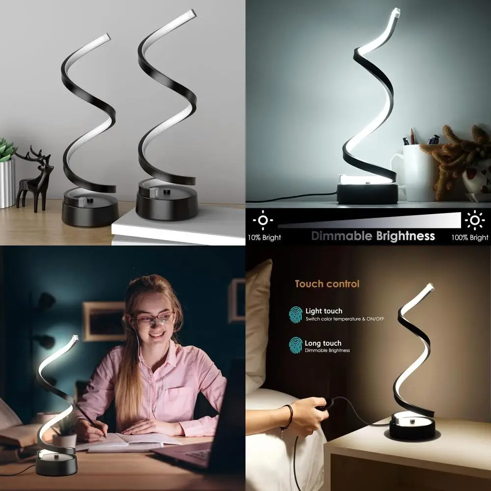 Набор из 2-х диммируемых светодиодных настольных ламп, черные, идеально подходят для гостиной, спальни, офиса и дома.
Набор из 2-х диммируемых светодиодных настольных ламп, черные, идеально подходят для гостиной, спальни, офиса и дома.