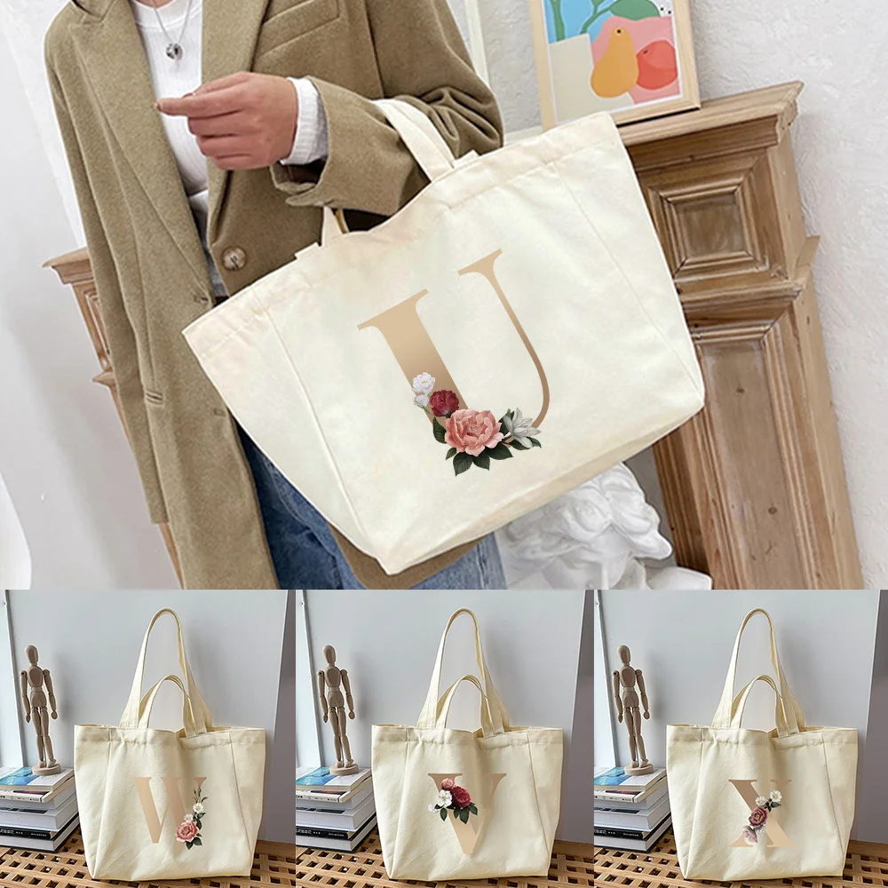 Women Shopping Bags Large Capacity Harajuku Gold Letter Print Hip Hop Bag Canvas Bag Funny Women's Shoulder Bags Kawaii Tote Bag
Women Shopping Bags Large Capacity Harajuku Gold Letter Print Hip Hop Bag Canvas Bag Funny Women's Shoulder Bags Kawaii Tote Bag