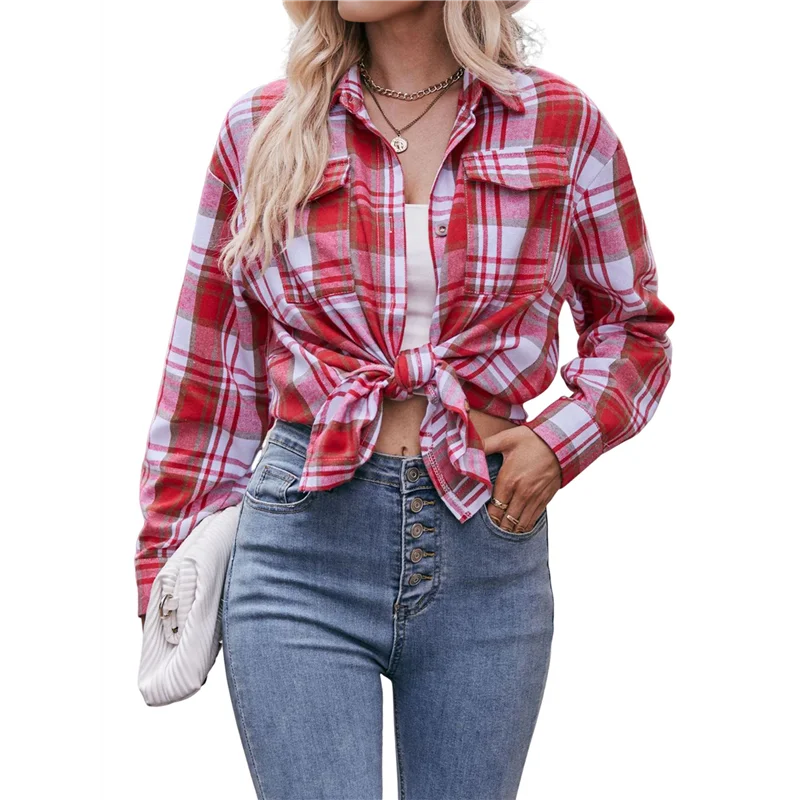 CGS-Women's Flannel Plaid Button-Down Shirt Oversized Long Sleeve Short Sleeve Jacket Top
CGS-Women's Flannel Plaid Button-Down Shirt Oversized Long Sleeve Short Sleeve Jacket Top
