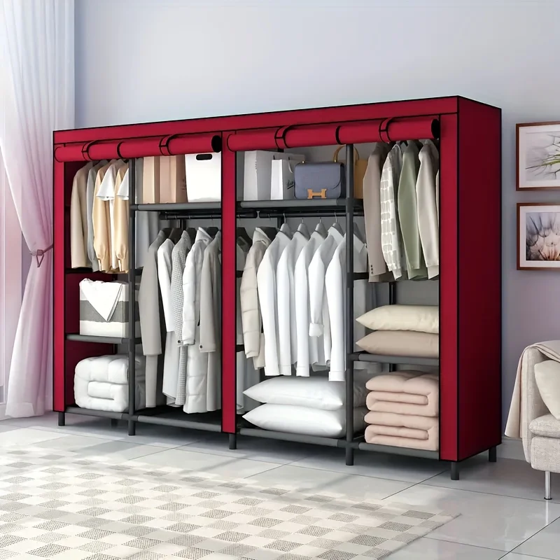 59-Inch Portable Wardrobe – Spacious Hanging Storage Rack for Clothes, Compact Foldable Closet Organizer for Bedroom, Dorm, Entryway or Small Living Spaces
59-Inch Portable Wardrobe – Spacious Hanging Storage Rack for Clothes, Compact Foldable Closet Organizer for Bedroom, Dorm, Entryway or Small Living Spaces