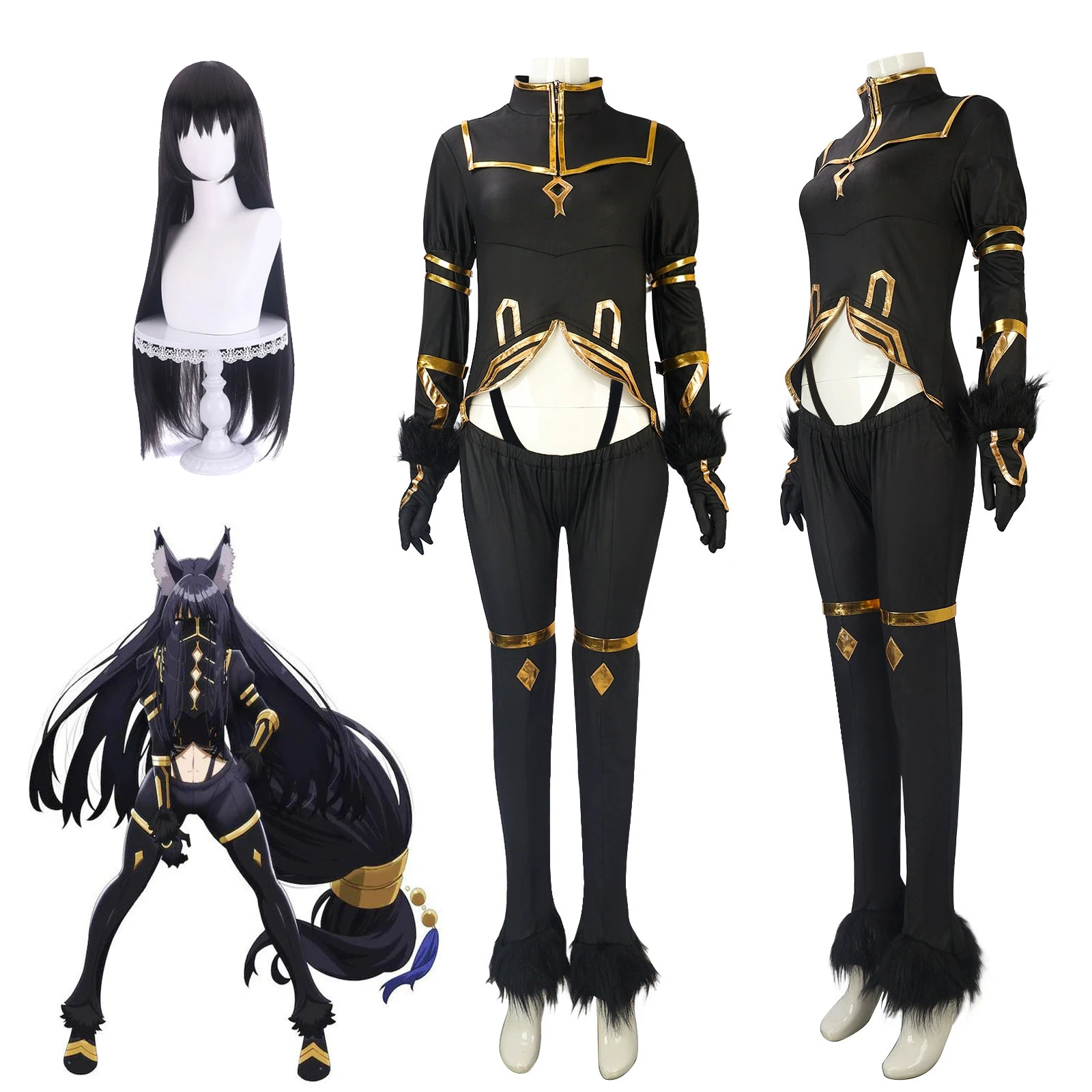 AnimeDelta Cosplay Costume With Wig Set The Eminence In Shadow Uniform Jumpsuits Ears Shadow Garden Halloween Performance Outfit
AnimeDelta Cosplay Costume With Wig Set The Eminence In Shadow Uniform Jumpsuits Ears Shadow Garden Halloween Performance Outfit