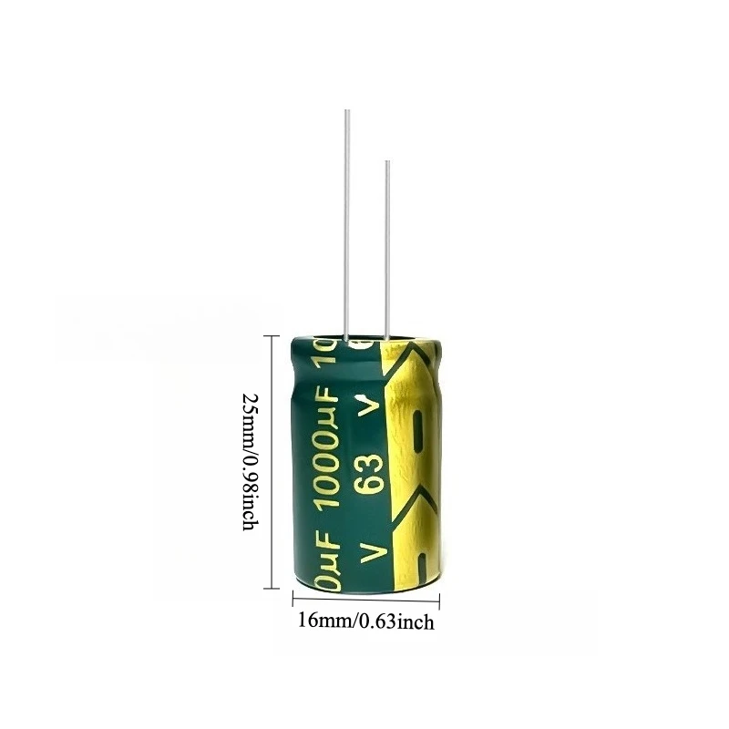 20pcs 63V 1000uF Electrolytic Capacitor High Frequency Low ESR Long Life 13x25 16x25mm for Power Supply
20pcs 63V 1000uF Electrolytic Capacitor High Frequency Low ESR Long Life 13x25 16x25mm for Power Supply