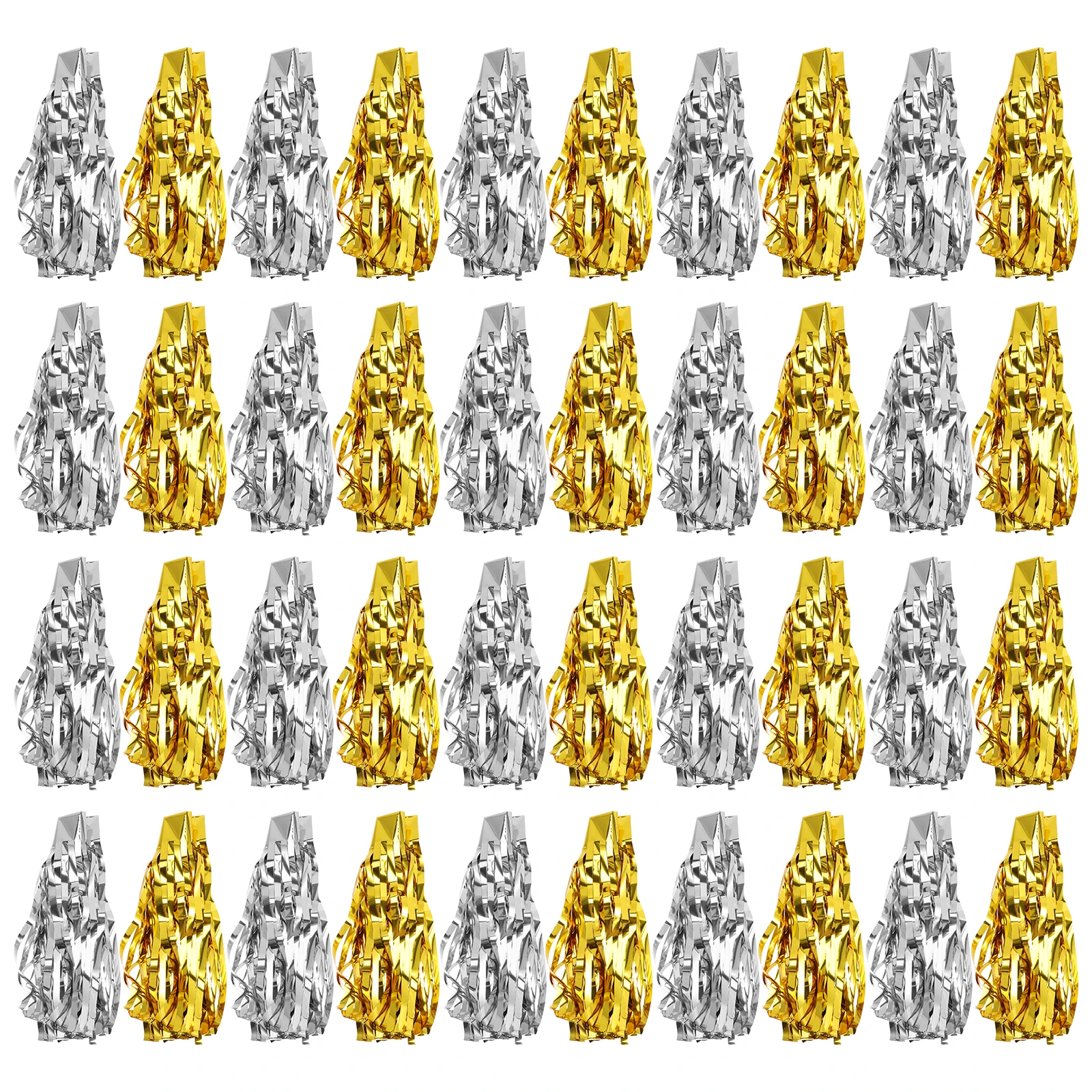 50pcs Tassel DIY Banner Party Decor Supplies Foil Pendant Metallic Line Birthday Celebration Reusable Wedding Photo Props 
50pcs Tassel DIY Banner Party Decor Supplies Foil Pendant Metallic Line Birthday Celebration Reusable Wedding Photo Props