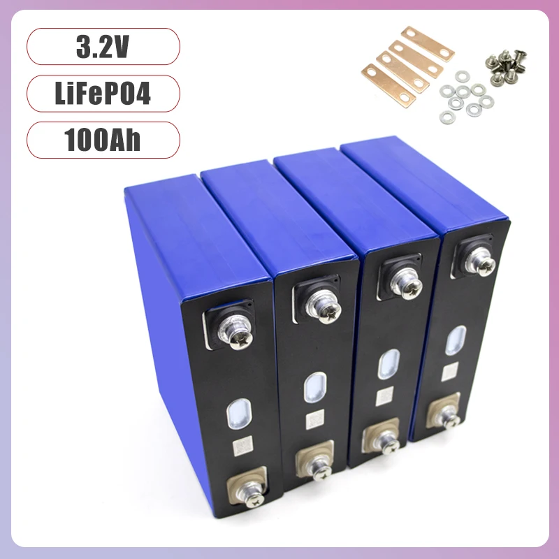 Grade A 3.2V 100AH Lifepo4 Battery Rechargeable Lithium Iron Phosphate DIY 12V 24V 48V for Camping Boats Golf Cart RV Forklift
Grade A 3.2V 100AH Lifepo4 Battery Rechargeable Lithium Iron Phosphate DIY 12V 24V 48V for Camping Boats Golf Cart RV Forklift