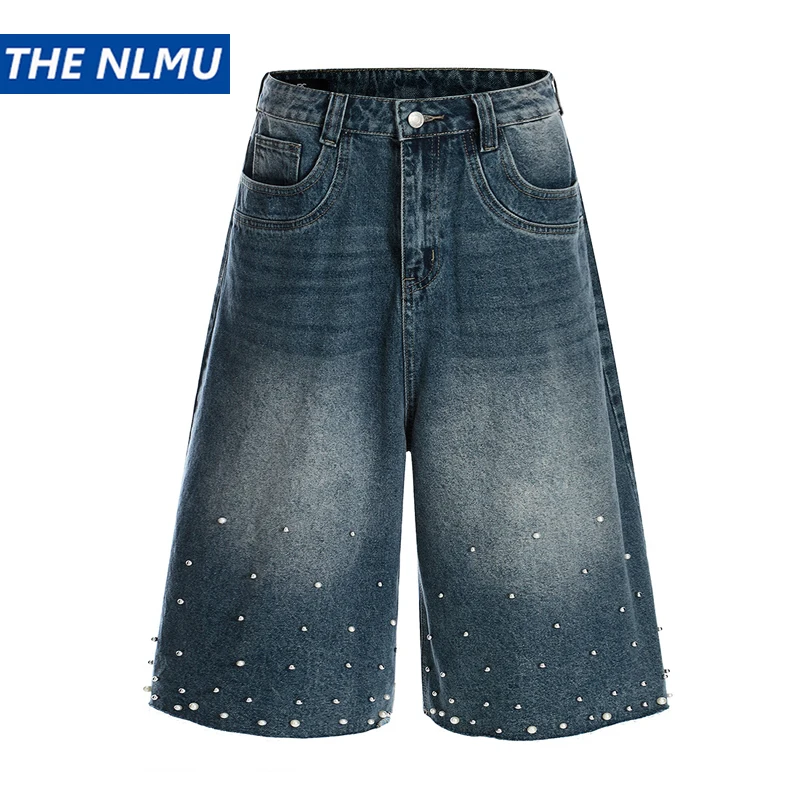 Hip Hop Fashion Jean Shorts Streetwear Pearl Design Blue Loose Denim Shorts for Male Washed Shorts
Hip Hop Fashion Jean Shorts Streetwear Pearl Design Blue Loose Denim Shorts for Male Washed Shorts