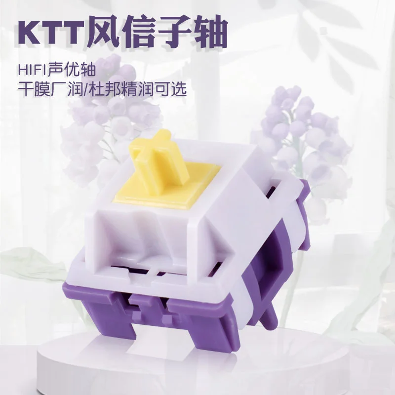 KTT Hyacinth Switch 5 Pins 45g Linear MX Switch Mechanical Keyboard Factory Lubed PC Nylon POM Long Spring Gaming HiFi Switches
KTT Hyacinth Switch 5 Pins 45g Linear MX Switch Mechanical Keyboard Factory Lubed PC Nylon POM Long Spring Gaming HiFi Switches