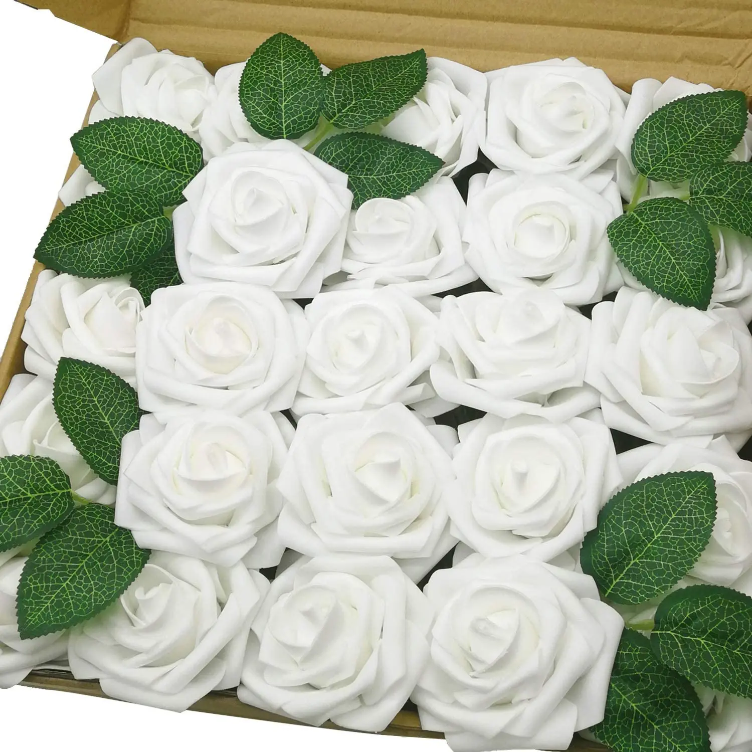Artificial Flowers 25/50pcs Real Looking White Fake Roses with Stem for DIY Wedding Bouquets Party Baby Shower Home Decoration
Artificial Flowers 25/50pcs Real Looking White Fake Roses with Stem for DIY Wedding Bouquets Party Baby Shower Home Decoration