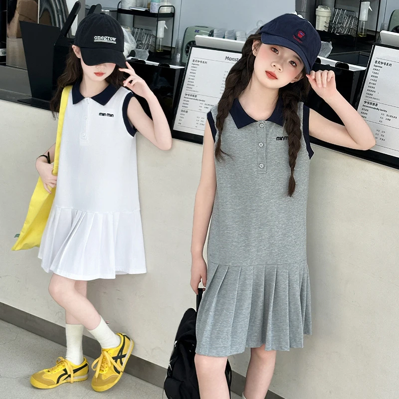 Girls' Summer Dress2026NewPOIOCollared pleated dress, fashionable sleeveless dress, new sleeveless style
Girls' Summer Dress2026NewPOIOCollared pleated dress, fashionable sleeveless dress, new sleeveless style