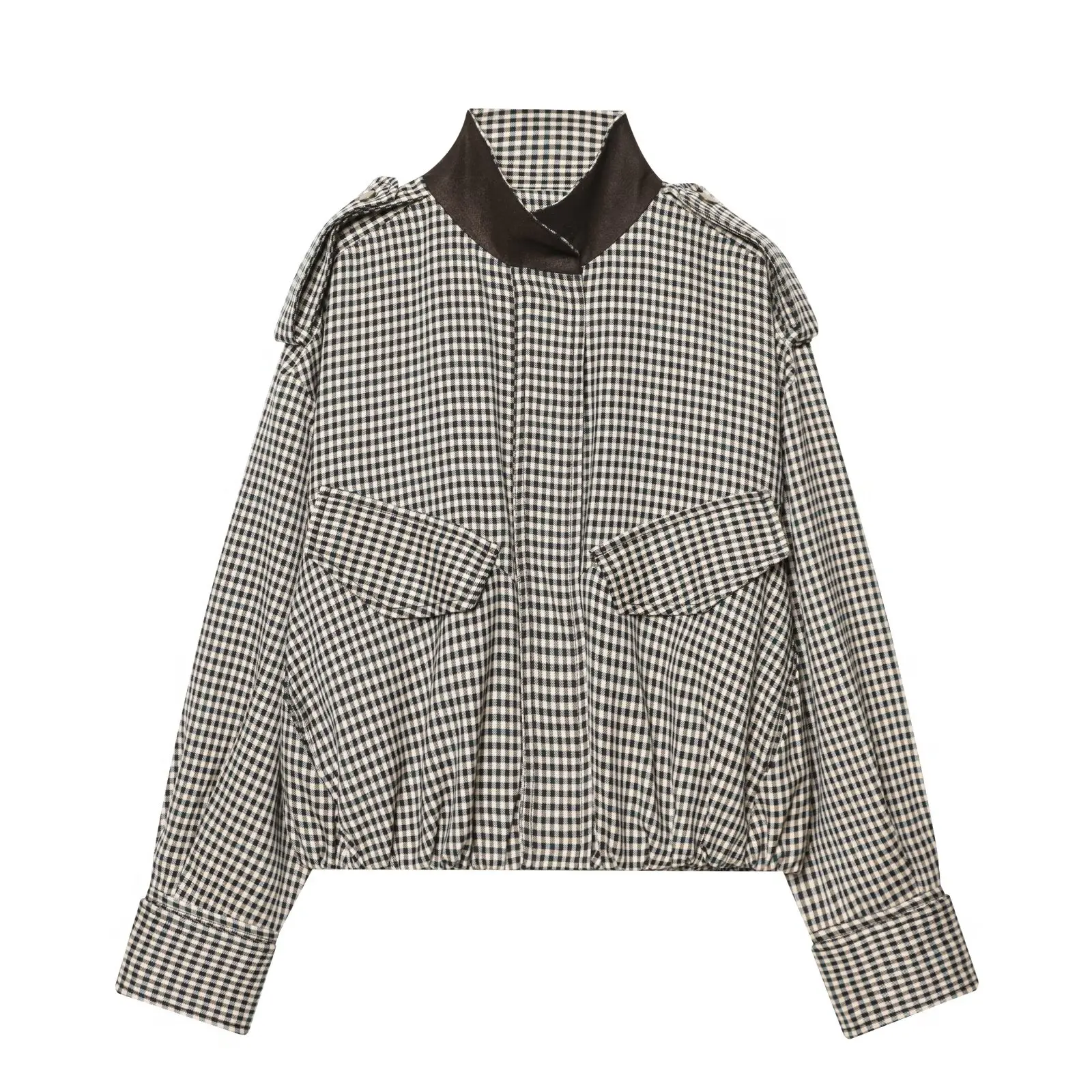 Willshela Women Fashion With Pockets Plaid Single Breasted Bomber Jackets Vintage High Neck Long Sleeve Female Chic Lady Outfits
Willshela Women Fashion With Pockets Plaid Single Breasted Bomber Jackets Vintage High Neck Long Sleeve Female Chic Lady Outfits