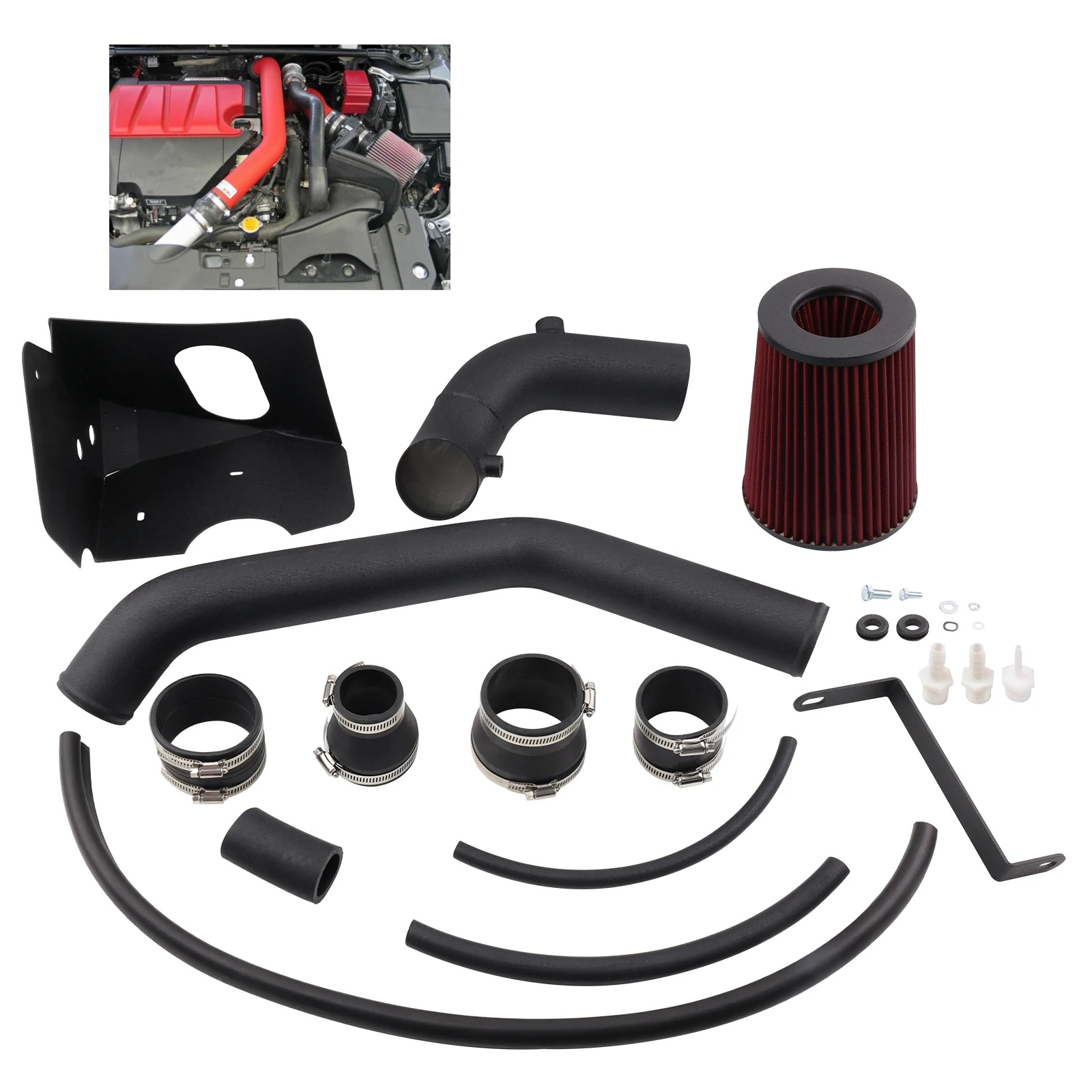 High Flow Cold Air Intake System Filter Pipe Heat Shield for Mitsubishi Lancer Evolution 10 X 2.0T MR/GSR 2008-2015
High Flow Cold Air Intake System Filter Pipe Heat Shield for Mitsubishi Lancer Evolution 10 X 2.0T MR/GSR 2008-2015