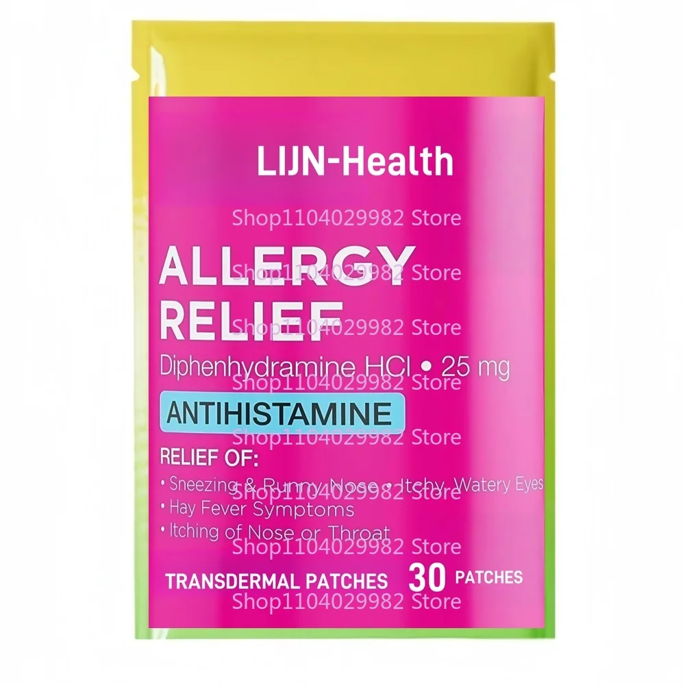 30 Patches Allergy Relief Transdermal Patches Diphenhydramine Relieves Sneezing, Runny Nose,Itchy Eyes
30 Patches Allergy Relief Transdermal Patches Diphenhydramine Relieves Sneezing, Runny Nose,Itchy Eyes