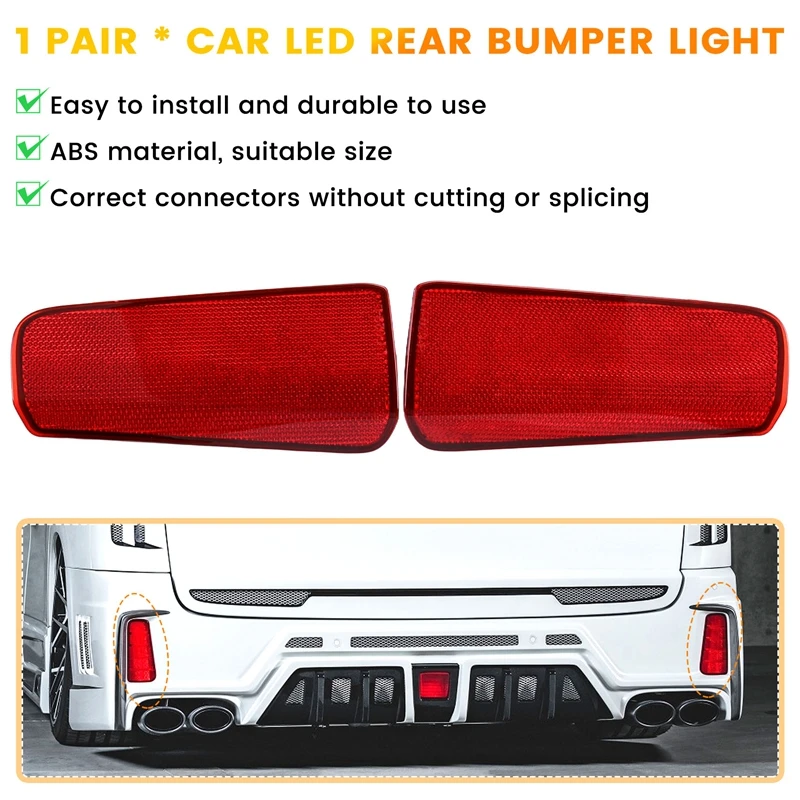 Car LED Rear Bumper Reflector Brake Light Tail Lamp For Toyota Alphard 30 Series
Car LED Rear Bumper Reflector Brake Light Tail Lamp For Toyota Alphard 30 Series