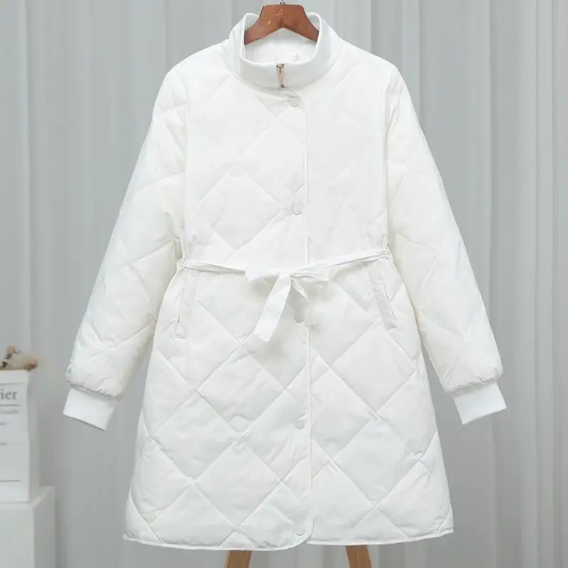 2022 Women Winter New Stand-up Collar rhombus Lace Waist Coat Female Thin And Warm Mid-Length Down Cotton Jacket Small Jacket
2022 Women Winter New Stand-up Collar rhombus Lace Waist Coat Female Thin And Warm Mid-Length Down Cotton Jacket Small Jacket
