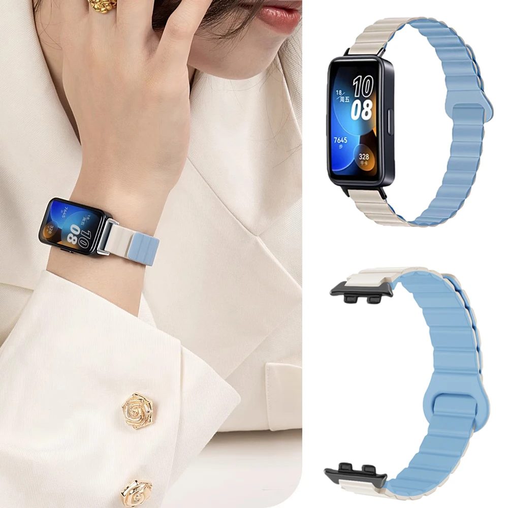 Женский тонкий ремешок для Huawei Band 9, Цветной силиконовый магнитный браслет для Huawei Band 8, спортивный браслет, аксессуары Correa
Женский тонкий ремешок для Huawei Band 9, Цветной силиконовый магнитный браслет для Huawei Band 8, спортивный браслет, аксессуары Correa