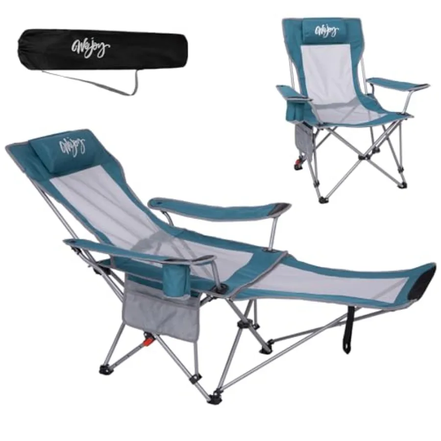 Outdoor 2-in-1 reclining camping chair with footrest heavy-duty steel frame black fabric adjustable backrest and lightweight fo
Outdoor 2-in-1 reclining camping chair with footrest heavy-duty steel frame black fabric adjustable backrest and lightweight fo