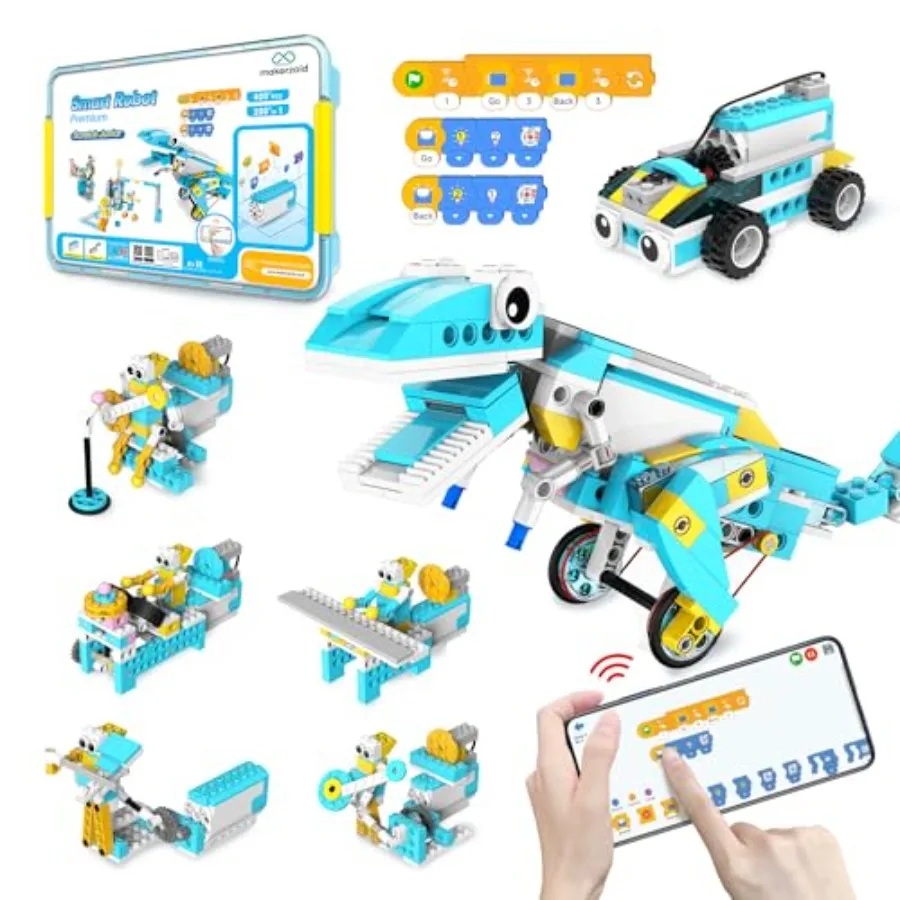 Coding Robot Kit for:200-in-1 RC Robot Building Toys with Motor Sensor, Scratch JR Coding Set, 36 Video Courses, Birthday Gift
Coding Robot Kit for:200-in-1 RC Robot Building Toys with Motor Sensor, Scratch JR Coding Set, 36 Video Courses, Birthday Gift