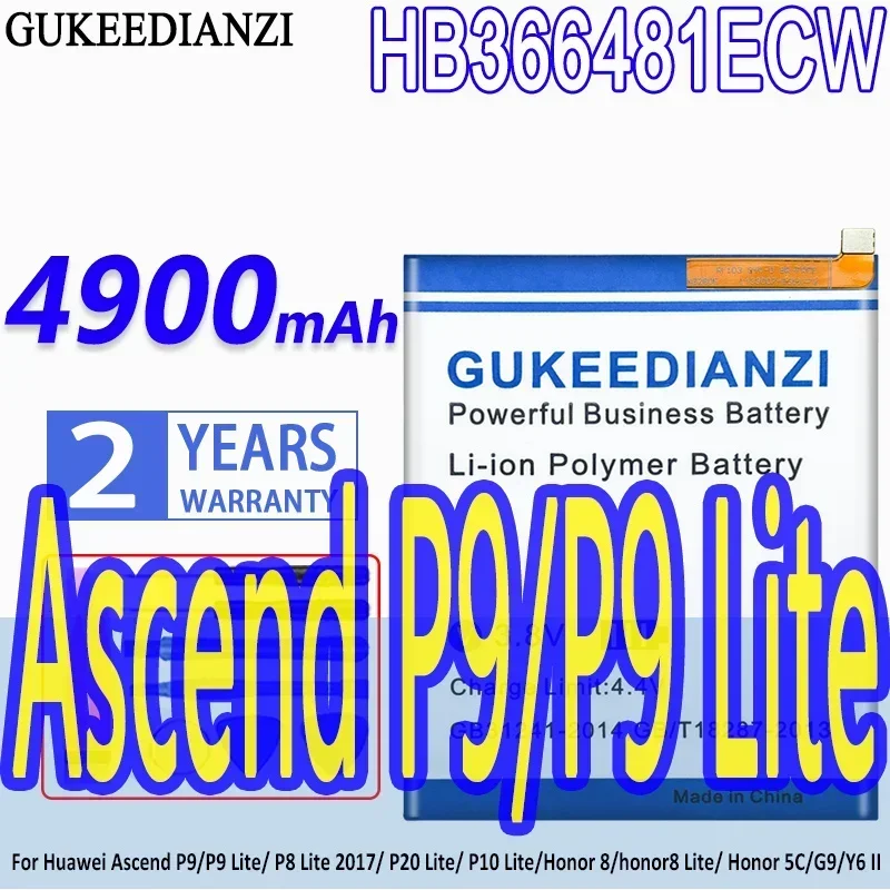 Аккумулятор GUKEEDIANZI большой емкости HB 366481 ECW 4900 мАч для Huawei Ascend P20 P10 P9 P8 (Lite 2017) для Honor 8 Lite 5C G9 Y6 II
Аккумулятор GUKEEDIANZI большой емкости HB 366481 ECW 4900 мАч для Huawei Ascend P20 P10 P9 P8 (Lite 2017) для Honor 8 Lite 5C G9 Y6 II