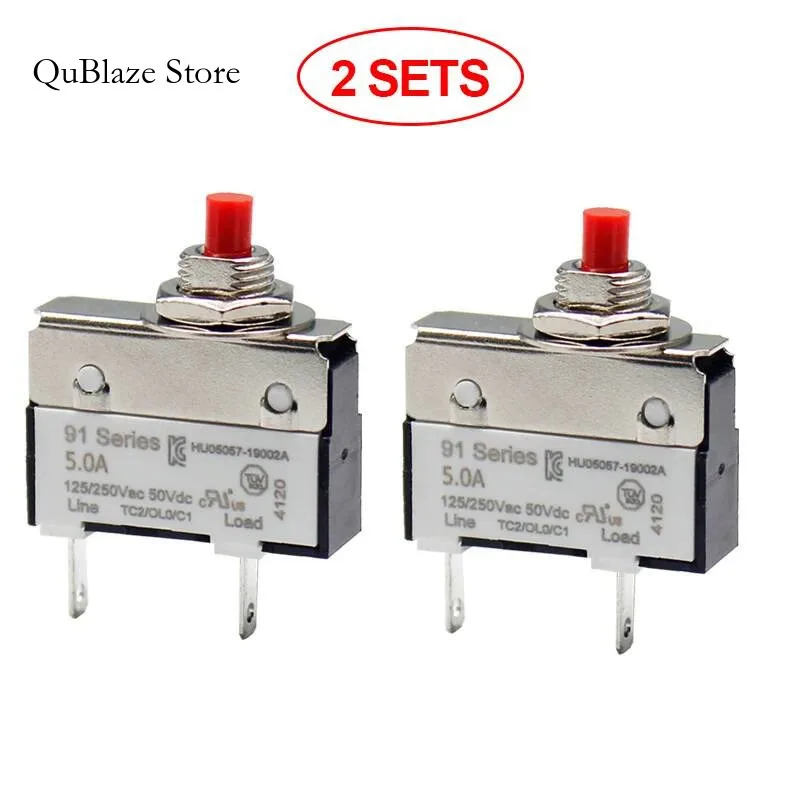 2PCS Kuoyuh 91 Series 5A Miniature Circuit Breaker Overload Protector Switch
2PCS Kuoyuh 91 Series 5A Miniature Circuit Breaker Overload Protector Switch