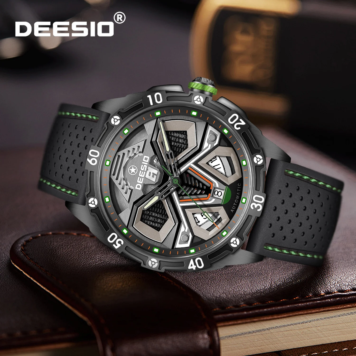 Deesio Luxury Chronograph Watch for Men Automatic Mechanical Waterproof Luminous Date Stainless Steel Case Casual Sport Gift
Deesio Luxury Chronograph Watch for Men Automatic Mechanical Waterproof Luminous Date Stainless Steel Case Casual Sport Gift