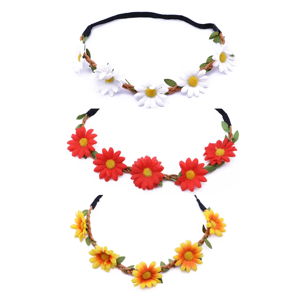 3 Pcs Daisy Flower Headdress Hair Girls Sunflower Floral Headwear Elastic Adjustable Comfortable Bride Bridesmaid
3 Pcs Daisy Flower Headdress Hair Girls Sunflower Floral Headwear Elastic Adjustable Comfortable Bride Bridesmaid