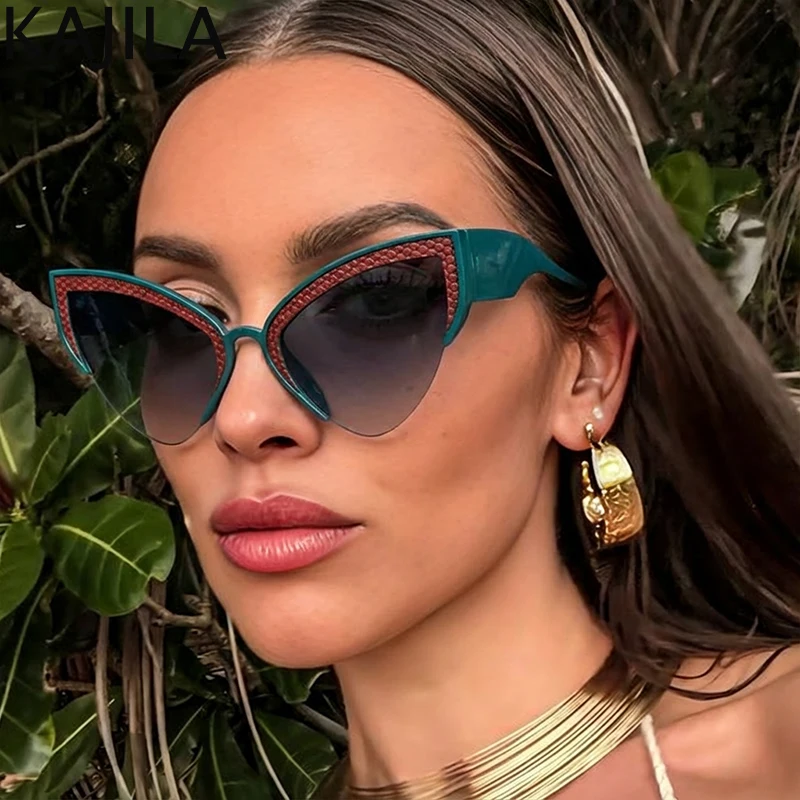 Sexy Cat Eye Punk Sunglasses Women 2026 Luxury Brand Semi-Rimless Sun Glasses for Ladies Fashion Sports Cycling Eyewear Shades
Sexy Cat Eye Punk Sunglasses Women 2026 Luxury Brand Semi-Rimless Sun Glasses for Ladies Fashion Sports Cycling Eyewear Shades